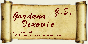 Gordana Dimović vizit kartica